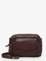 Cross Body Tas Naina Leder Pieces Bruin naina 17063358