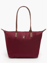 Schoudertas A4 Formaat Popette Nylon Tommy hilfiger Rood popette AW17711