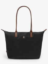 Schoudertas A4 Formaat Popette Nylon Tommy hilfiger Zwart popette AW17711
