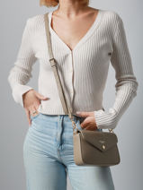Cross Body Tas Saffiano David jones Beige saffiano 5-vue-porte