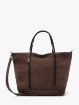 Handtas Cabas Linnen En Pailletten Vanessa bruno Bruin cabas lin 31V40435