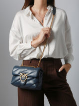 Cross Body Tas Love Bag Puff Pinko Blauw love bag puff A0F2-vue-porte