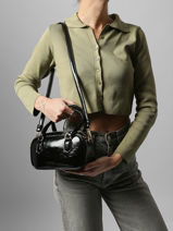 Cross Body Tas London Miniprix Zwart london A9126-vue-porte