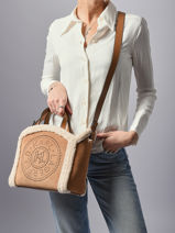 Handtas K Circle Shearling Leder Karl lagerfeld Bruin k circle A4W30087-vue-porte