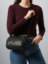 Cross Body Tas Heritage Leder Biba Zwart heritage BT22-vue-porte