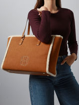 Schoudertas Brit Laurent david Bruin ld bags 988-vue-porte