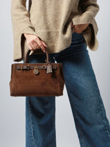 Handtas American Icon Leder Tommy hilfiger Bruin american icon AW18202-vue-porte