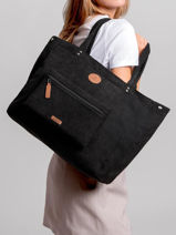 Schoudertas A4 Formaat Adventurer Gerecycleerd Polyester Cabaia Zwart adventurer TOTEBAGL-vue-porte