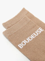 Damessokken Ttue Long Glitter Pieces Beige socks women 17162499-vue-porte