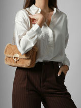 Cross Body Tas Moon Vanessa bruno Bruin moon 10V40533-vue-porte