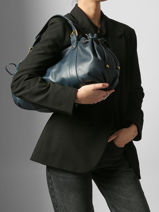 Schoudertas Icone Leder Gerard darel Blauw icone DZS01410-vue-porte