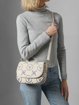 Cross Body Tas Samba Re Print Valentino Beige samba re print VBS9RS10-vue-porte