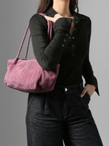 Schoudertas Leather Biba Roze leather SOR4L-vue-porte
