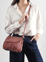 Cross Body Tas Vintage Leder Nat et nin Roze vintage JEN-vue-porte