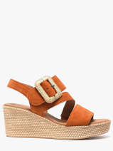 Sandalen Met Platformzool Uit Leder Gabor Oranje women 10