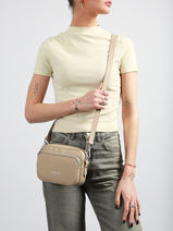 Cross Body Tas Donna Ama Leder Lancaster Beige donna ama 67-vue-porte