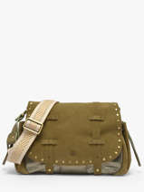 Cross Body Tas Vintage Leder Mila louise Beige vintage 3861XVC