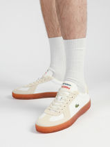 Sneakers Uit Leder Lacoste Beige men 1SMA0077-vue-porte