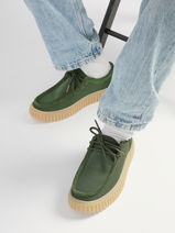 Derby Veterschoenen Clarks Groen men 26186160-vue-porte