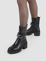 Laarzen Uit Leder Tamaris Zwart women 37-vue-porte