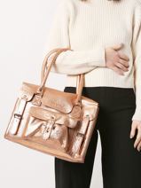 Shoppingtas Vintage Leder Paul marius Roze vintage M-vue-porte