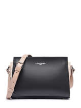 Cross Body Tas Smooth Leder Lancaster Zwart smooth 437-02