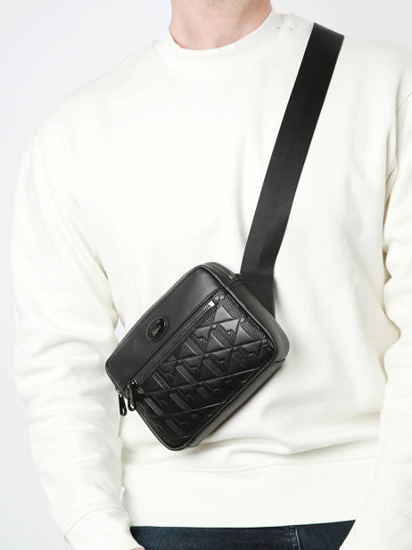 Cross Body Tas Lacoste Zwart monogramme NH4401MR ander zicht 1