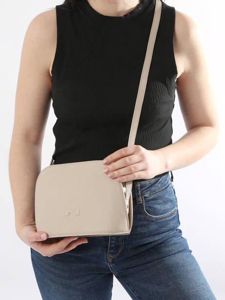 Cross Body Tas Lilou Leder Nathan baume Beige egee 2 ander zicht 1