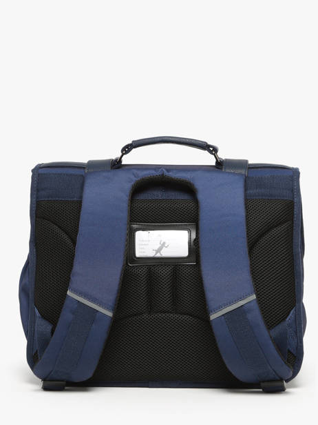 Boekentas 2 Compartimenten Cameleon Blauw vintage family boulanger CA35 ander zicht 4
