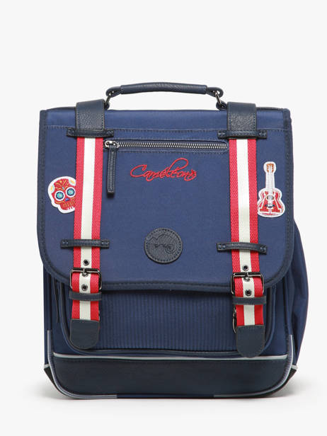Rugzak 2 Compartimenten Cameleon Blauw vintage family boulanger SD39