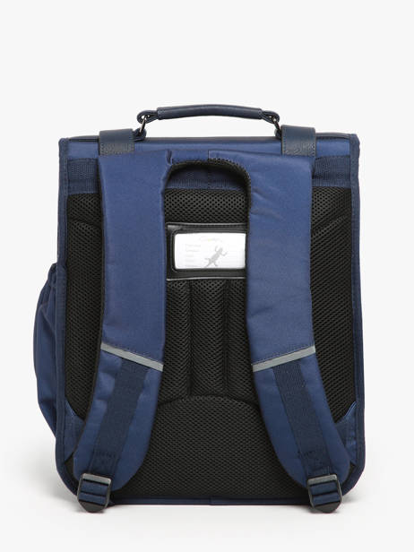 Rugzak 2 Compartimenten Cameleon Blauw vintage family boulanger SD39 ander zicht 4