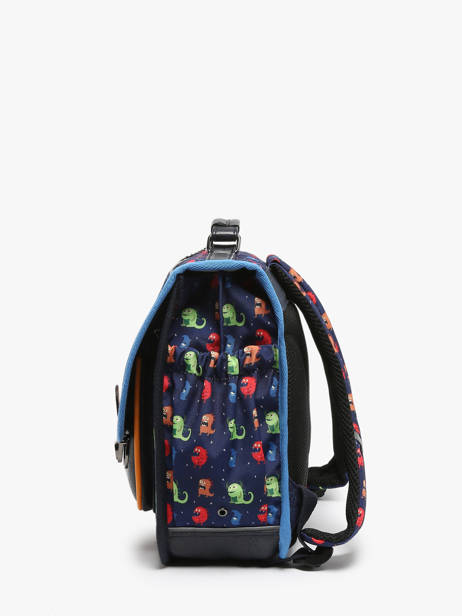 Boekentas Rétro 2 Compartimenten Cameleon Veelkleurig retro CA35 ander zicht 2