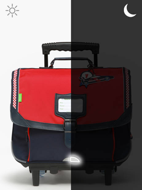 Boekentas Op Wieltjes 2 Compartimenten Tann's Rood les fantaisies g 42125 ander zicht 6