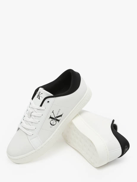 Sneakers Uit Leder Calvin klein jeans Wit men 8640GT ander zicht 2