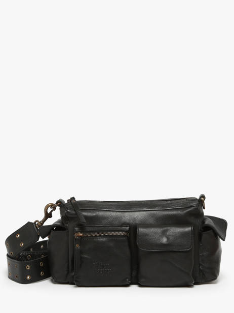 Cross Body Tas Cargo Leder Basilic pepper Zwart cargo BCAR01