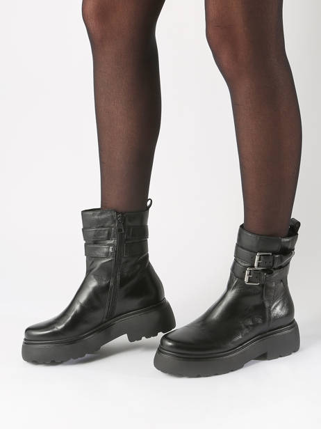 Enkellaarsjes Uit Leder Mjus Zwart women L44201 ander zicht 1