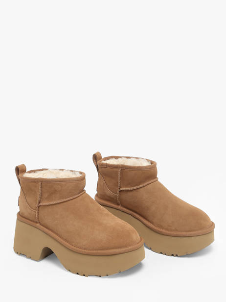Boots Met Platformzool Classic Ultra Mini Uit Leder Ugg Bruin women 1158311 ander zicht 2