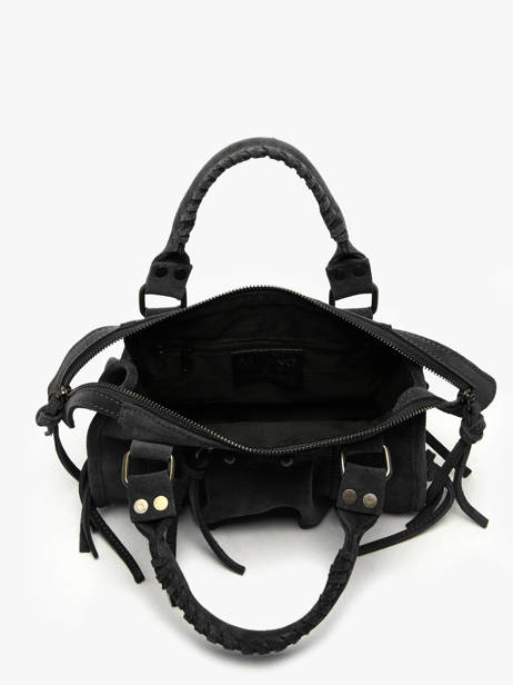 Cross Body Tas Velvet Leder Milano Zwart velvet VE24093 ander zicht 3