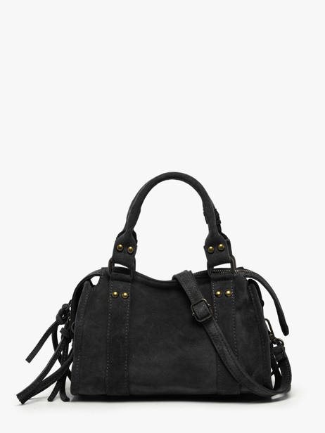 Cross Body Tas Velvet Leder Milano Zwart velvet VE24093 ander zicht 4