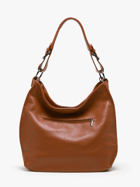 Schoudertas Caviar Leder Milano Bruin caviar CA24069 ander zicht 4