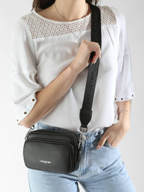 Cross Body Tas Milano Ana Leder Lancaster Zwart milano ana 61 ander zicht 1