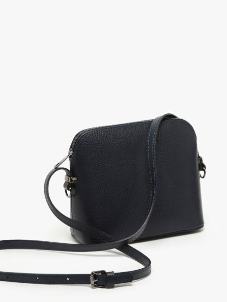 Cross Body Tas Caviar Leder Milano Blauw caviar CA240614 ander zicht 2