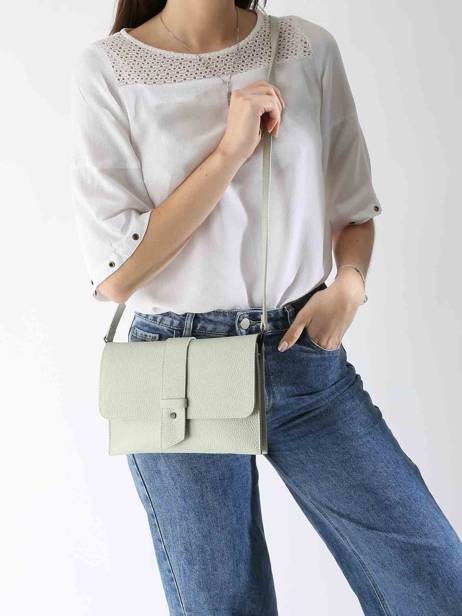 Cross Body Tas Caviar Leder Milano Groen caviar CA240610 ander zicht 1