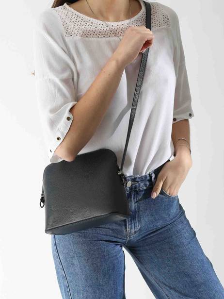 Cross Body Tas Caviar Leder Milano Blauw caviar CA240614 ander zicht 1