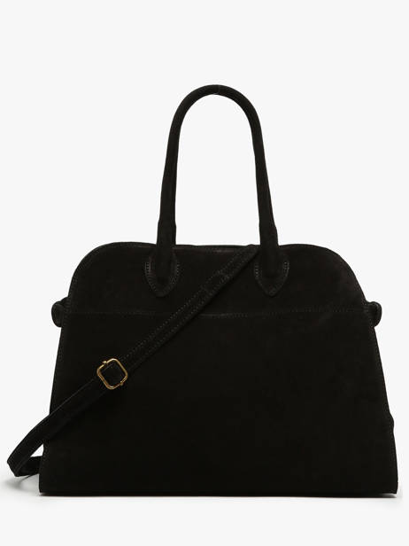Schoudertas Velvet Leder Milano Zwart velvet VE24118 ander zicht 4