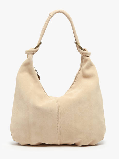 Schoudertas Velvet Leder Milano Beige velvet VE24111