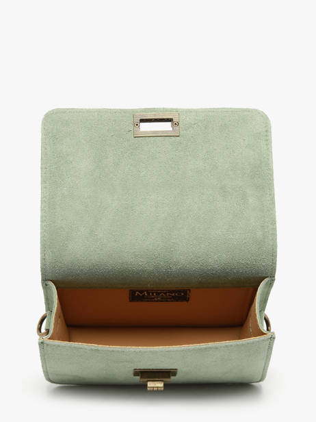 Cross Body Tas Velvet Leder Milano Groen velvet VE24115 ander zicht 3