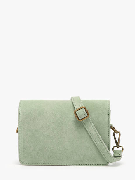 Cross Body Tas Velvet Leder Milano Groen velvet VE24115 ander zicht 4