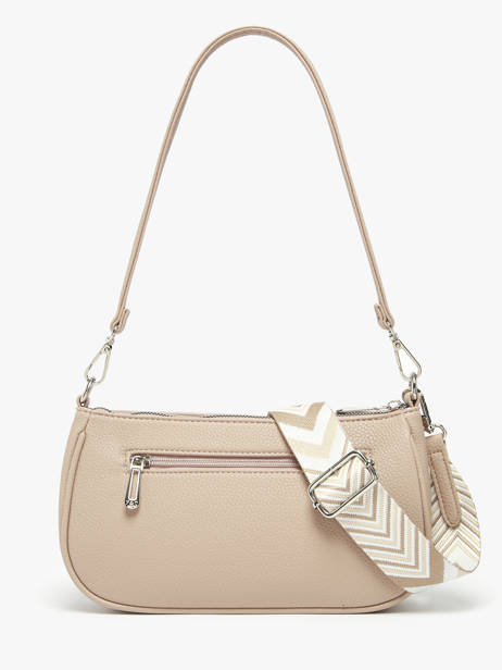 Schoudertas /cross Body Grained Miniprix Beige grained F3699 ander zicht 3