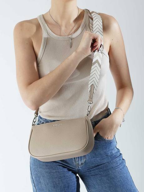 Schoudertas /cross Body Grained Miniprix Beige grained F3699 ander zicht 1